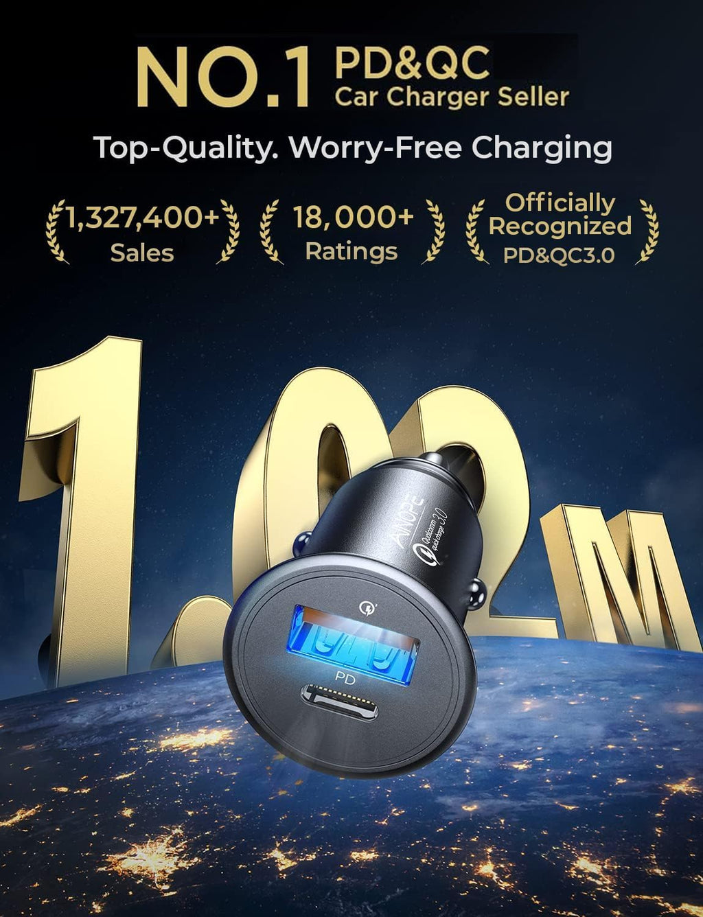 67.5W Car Charger USB C Fast Charge for Iphone 17 Pro Max, PD 45W USB C Car Charger Fast Charging【Mini &Metal】Cigarette Lighter Adapter USB-C Charger for Samsung Galaxy S26 S25 for Iphone16 15